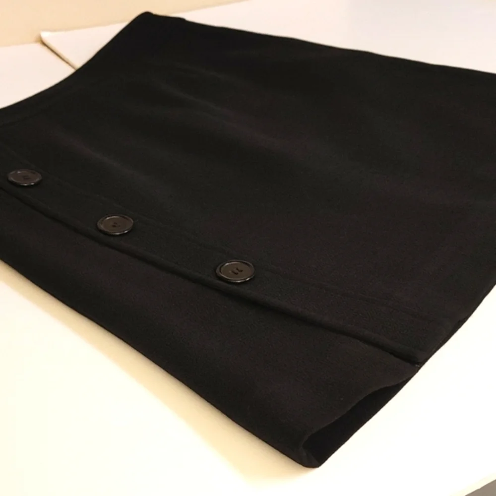 Short Black A-Line Skirt French Designer
